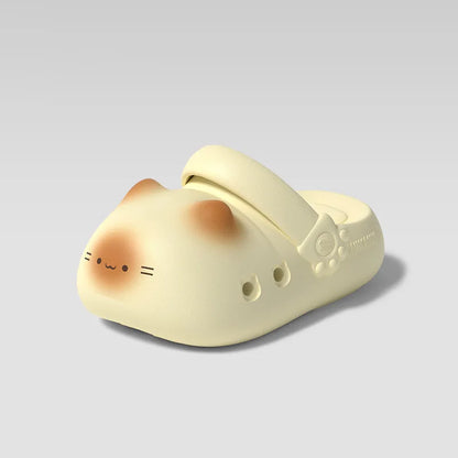 Cat Eye Paw Print Slippers – Warm & Anti-Slip Winter House Shoes