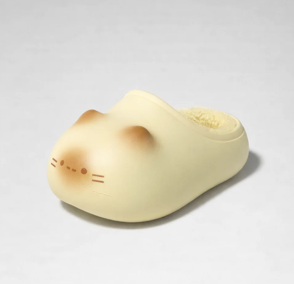 Cat Paw Print Fluffy Slippers